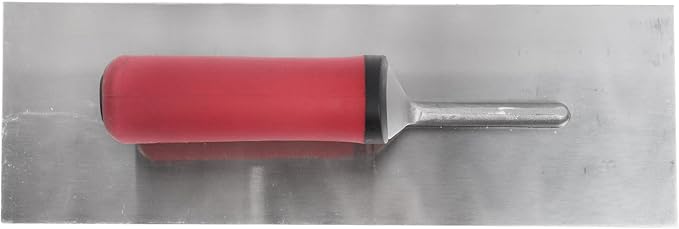 MARSHALLTOWN QLT Concrete Finishing Trowel, 14 x 4 Inch Stainless Steel Blade, Soft Grip Handle, FT144SS