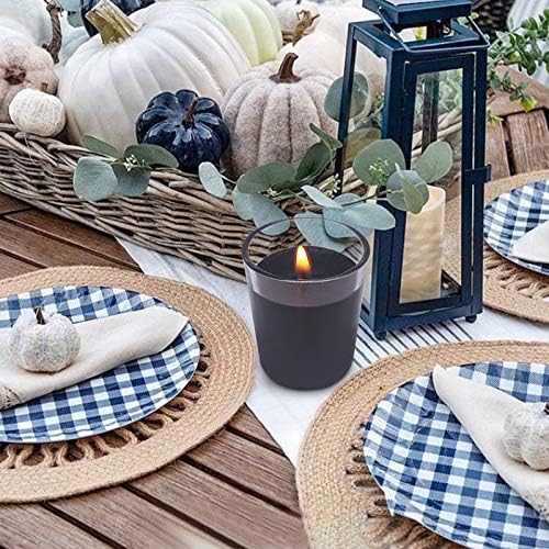 20 Packs Black Votive Candles with Clear Glass Holder, 1.8 Oz Unscented Soy Wax Candle for Home Decoration, Candle Gifts for Christmas Thanksgiving Halloween, 20 Pack of 1.8oz - Image 3