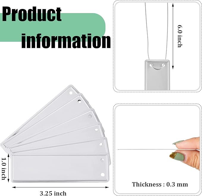 Ripeng 500 Pieces Aluminum Metal Plant Labels Writable Seedling Tree Tags with 6 Inch Wires Waterproof Double Sided Write for Plant Garden Marker Outdoor Identification and Greenhouse (Silver)