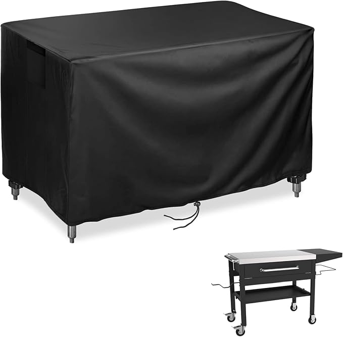 Outdoor Prep Table Cover,46 inch Waterproof Outdoor Grill Cart Cover Pizza Oven Table Cover,Patio Rectangle Furniture Covers - 46 x 23 x 32 Inch