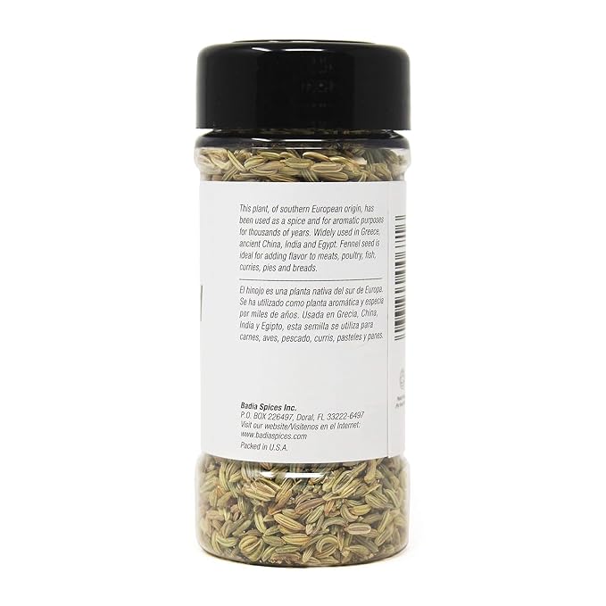 Badia Fennel Seed Whole, 1.5 oz - Whole Seeds, Mild Sweet Flavor, Gluten Free, Kosher