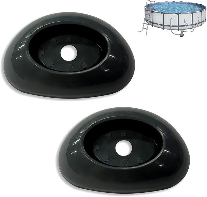 Above-Ground Pool Leg Cap for Bestway 16/18Ft x48In Steel Pro MAX & Power | Frame Pools Grey Durable ABS Protects Liner & Stabilizes Legs, 2PCS