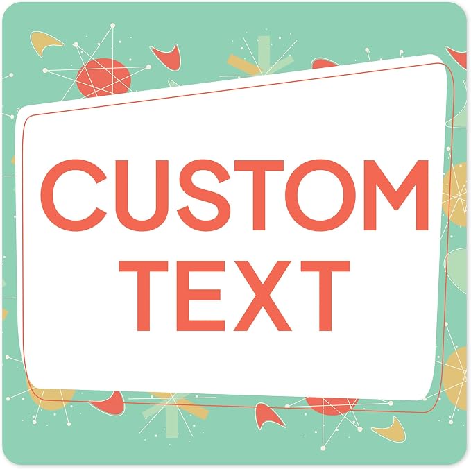 Custom Sign, Custom Street Sign, 11 Font Colors, 13 Font Styles, 4 Hole Options, 22 Sizes, 36x36 Inches, Rust Free DiBound, Fade Resistant, Made in USA by My Sign Center (Mid-Century Modern 2)