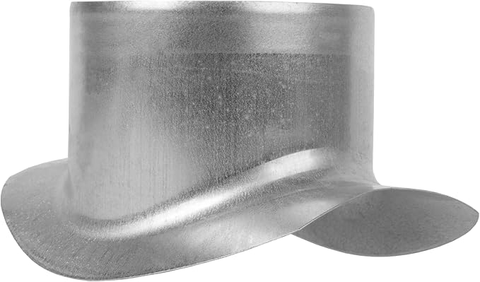 Repa Market Round 90 Degree Splitter for 6” Duct - 4" Outlet Branch Connector - Galvanized Steel Saddle Takeoff, Heavy Duty Supply/Exhaust Air Ventilation Duct Work Collar, Range Hood Duct Adapter
