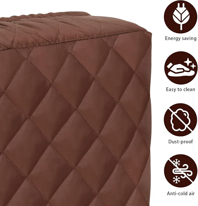 KylinLucky Indoor AC Cover for Window Unit 17 x 13 x 3 inches | Inside Air Conditioner Cover, Dust Protection, Brown