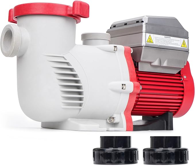 CIPU 3 HP Variable Speed Pool Pump, 230V, Intelligent Control, Red | High-performance 3 HP variable speed pump uses intelligent control for efficient operation in pool water filtration systems.