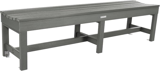 Sequoia Professional CM-BENSQ61-CGE Commercial Grade Weldon 6ft Backless Picnic Bench, Coastal Teak