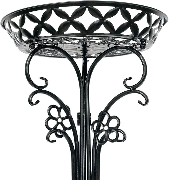 2 Pack Metal Potted Plant Stand Tall Flower Pot Stands Potted Holder Indoor Outdoor Decorative Plant Display Rack for Garden