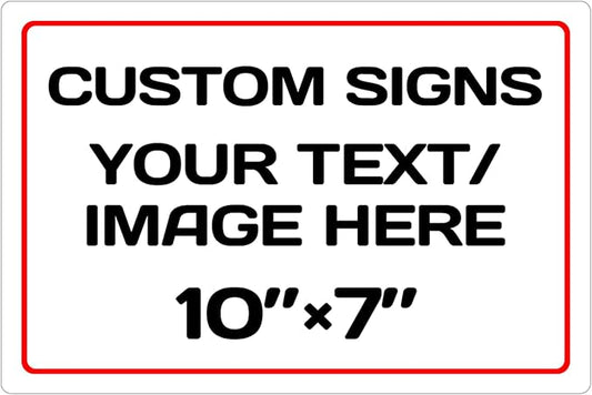 Personalized Aluminum Weatherproof Metal Sign - Multiple Sizes, Custom Text & Picture, Hazard, Garden, Custom Door Sign