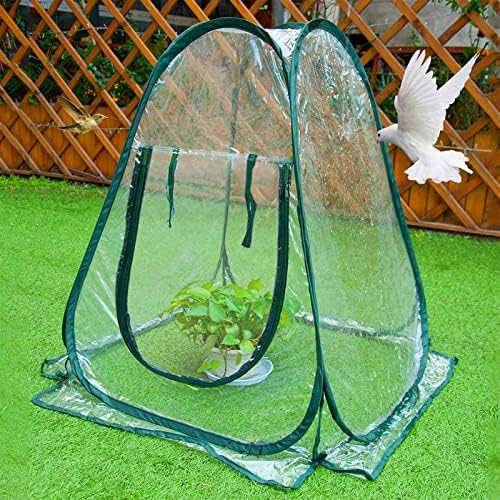 Lyellfe Pop Up Greenhouse Cover, PVC Mini Greenhouse with Nails - Image 7