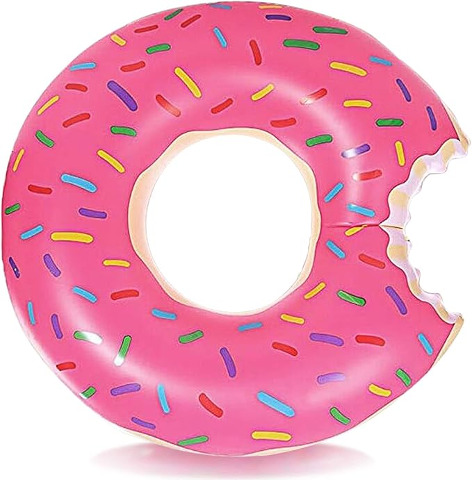 DMAR Donut Pool Float - Donut Tube & Ring for Beach & Pool