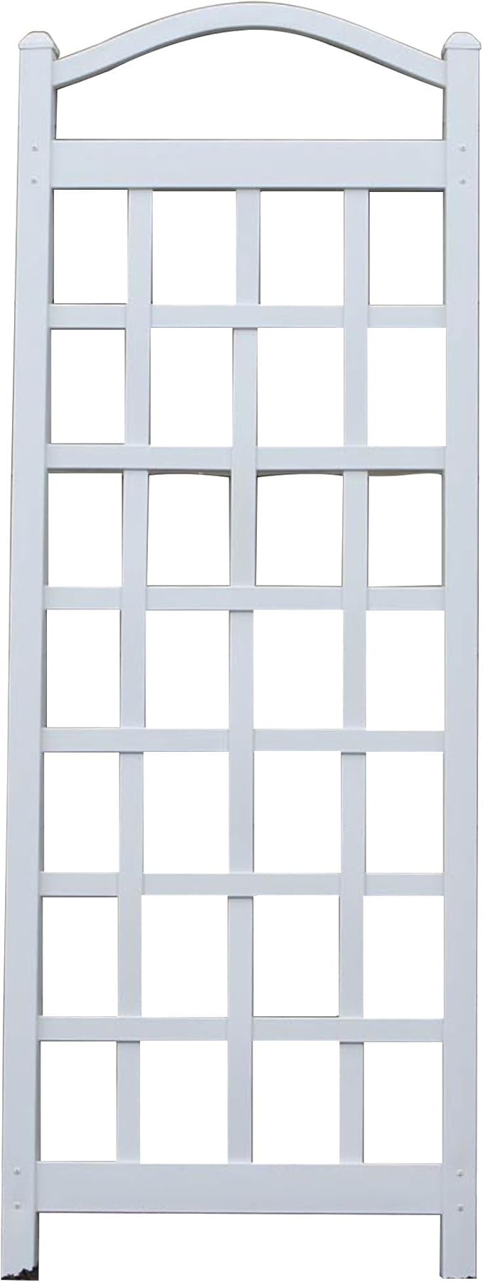 Dura-Trel Cambridge Garden Vinyl Trellis, Wall Mount Plant Support Frame, 28" x 75", White - Decorative Indoor and Outdoor Grid-Style Lattice Stand for Climbing Vines, Flowers, and Vegetable Plants
