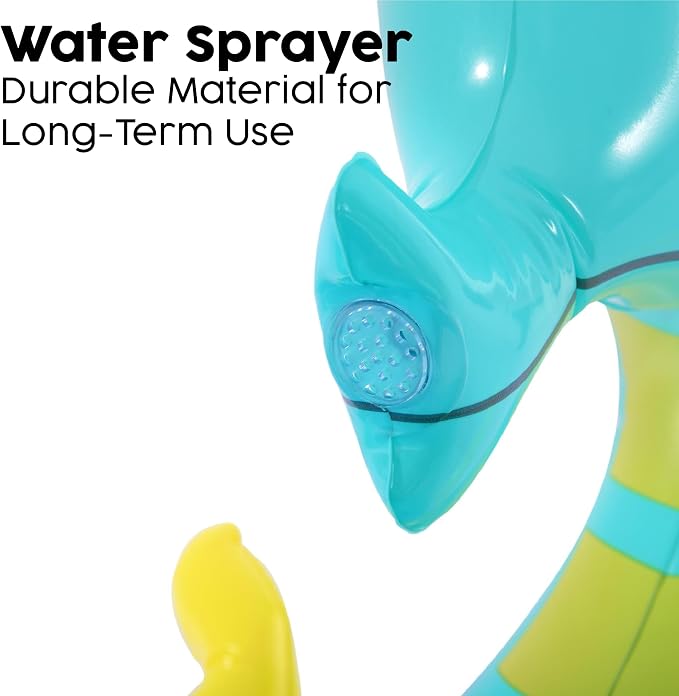 Bestway Seahorse Sprinkler Paddling Pool, Kids Garden Pool