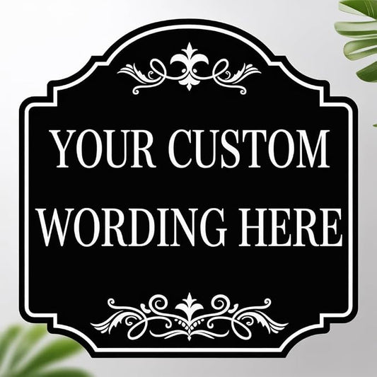Custom Personalized Outdoor Sign - 24x24 Inch Metal Decorative Sign, 0.040 Thick Aluminum, Reflective Option, Rust-Proof Decor