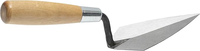 Marshalltown Archaeology Pointing Trowel with Leather Holster, Wood Handle, 5 x 2 1/2 Inch Steel Blade, Heavy-Duty, Assembled in USA, ATH50S