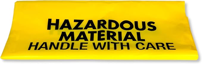 10-Gallon Hazardous Waste Bags (24 pack, Yellow) w/Twist Ties – 17” Wide x 30” Tall, 4 mil Thickness – Pack of 24! Made in the USA!