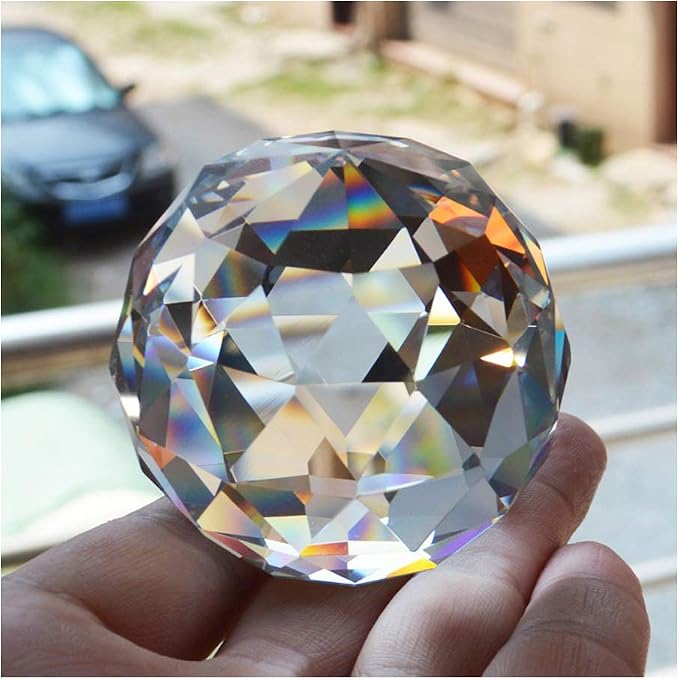 5pcs Clear Cut Crystal Sphere 50mm Faceted Gazing Ball Glass Ball Prisms Suncatcher Home Hotel Photography Décor