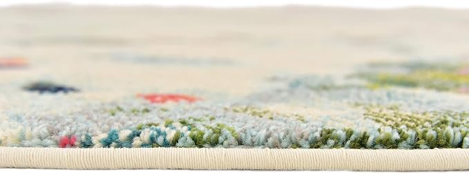 Unique Loom Chromatic Collection Area Rug - Joyous (8' Round Multi/Blue)