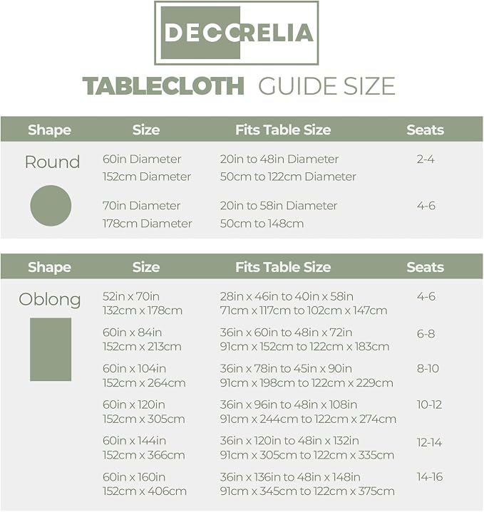 Faux Linen Farmhouse Table Cloth 60"x144" for 10 ft Rectangle Table, Sage Green Waterproof Outdoor Washable Cloth Tablecloth for Rectangular Dining Room Kitchen Outdoor Party Restaurant Table