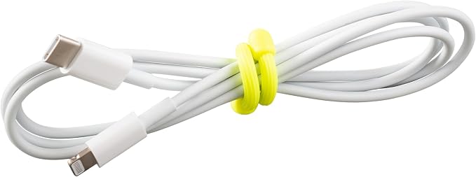 Nite Ize GT3-4PK-33 Original Gear Tie, Reusable Rubber Twist Tie, 3-Inch, Neon Yellow, 20 Pack, Made in the USA