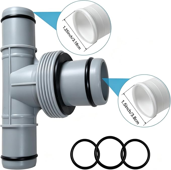 Pool Hose Connector, 1.25 to 1.5 Pool Hose Adapter,for Filter Pumps and Above Ground Pool Drain Adapter