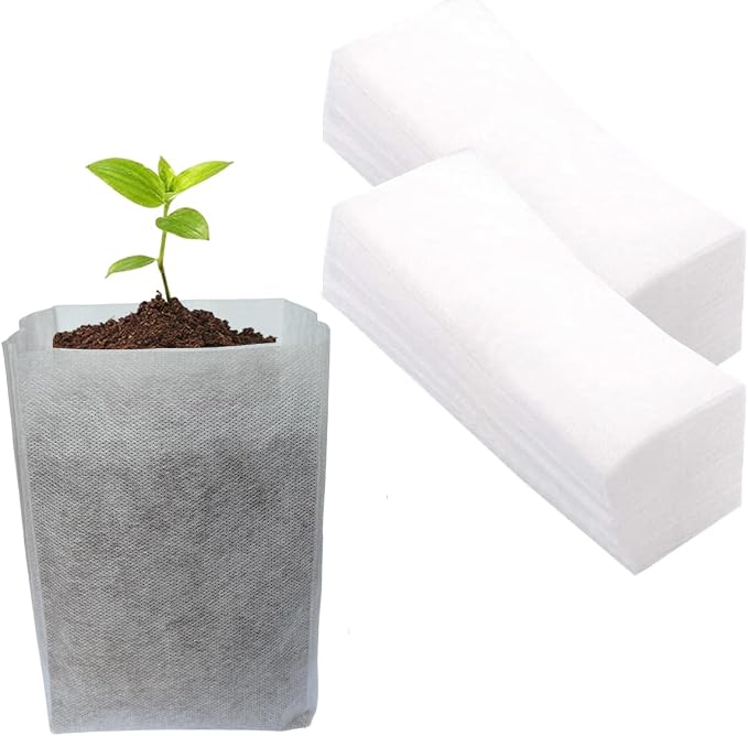 gardtree 1 1/4 Gallon 50PCS 11×11.5 Inch Breathable Plant Grow Bags - Non-Woven Plant Nursery Bags for Seed Starting, Indoor/Outdoor Vegetables, Herbs & Flowers | Easy Transplant, Space Saving