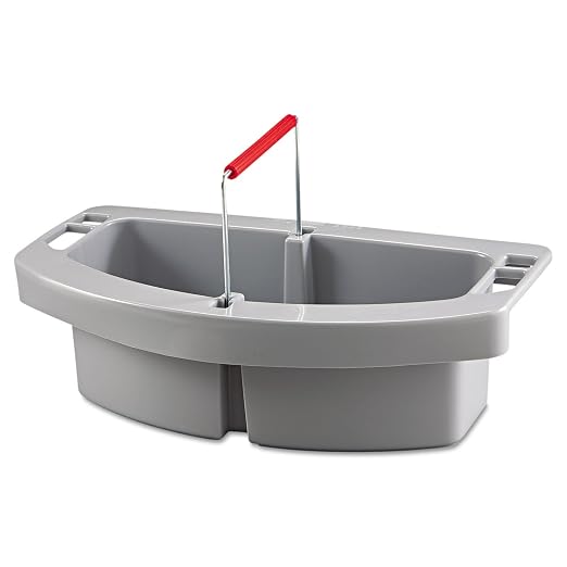 Rubbermaid Commercial BRUTE Maid Caddy compatible with BRUTE 44 GAL Containers, Gray, for Cleaning Tool Storage for Wipes/Spray Bottles/Brushes/Dustpans/Scrubbers/Gloves