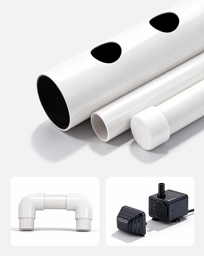 VEVOR Hydroponics Growing System Kit, 1-Tier 36 Sites UPVC Pipe Hydroponic Grow Kit with Timed Irrigation, Sun & Light Blocking Pipes, Indoor Home Garden Vegetable Planting Grow Kits for Fruit Herb