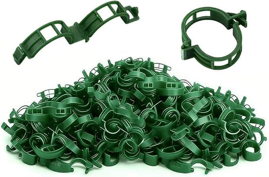 Plant Support Clips, 2026 Upgraded Tomato Plant Clips for Climbing Plants, Reusable Plastic Garden Clip for Grape Cucumber Stems Outdoor Vine Fixing Clip Gardening Supplies (50, Green)