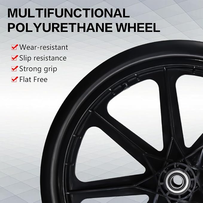 20x2.125" Replacement Flat-Free Tire for Wheelbarrow Wheel Carts,Big Wheel Utility Carts