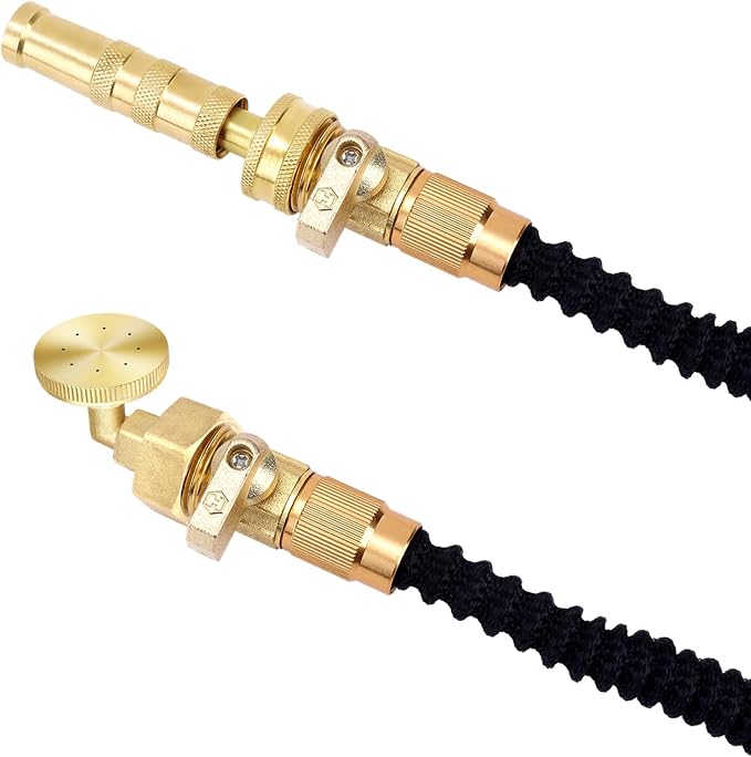 Misting Nozzle,Heavy Duty Garden Hose Mister Nozzle, Adjustable Water Spray Pattern From Powerful Jet To Mist,Ideal For Misting Delicate Plants (8-Hole, 2)