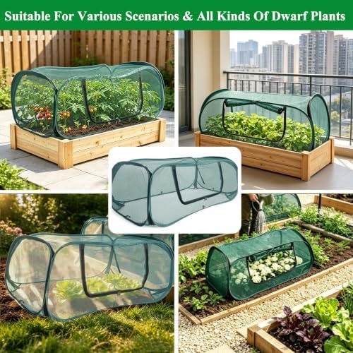 Pop Up Mesh Plant Cover 33% Sunblock Foldable for Raised Garden Beds - Image 7
