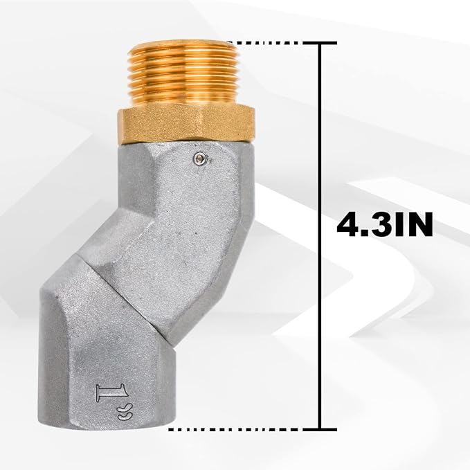 (1" NPT, 1PCS) Fuel Hose Swivel 360 Rotating Connector for Fuel Transfer Pump Fuel Nozzle Multi Plane Fuel Plane Swivel