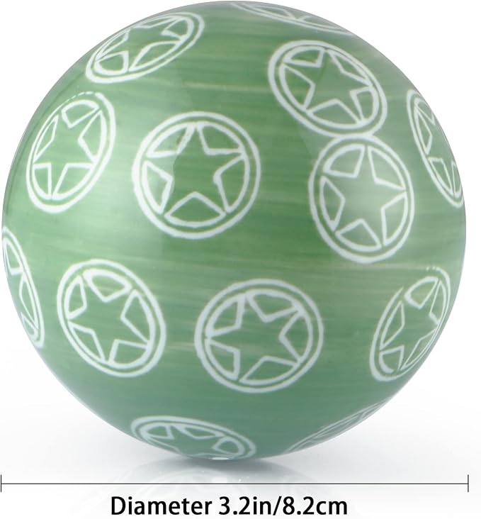 Decorative Porcelain Balls, 3" Centerpiece Balls Set, Floating Ceramic Orbs Spheres for Bowl, Vase, Basket, Dish, Fish Tank, Home Decor, Pack of 6 (Assorted Geometric)