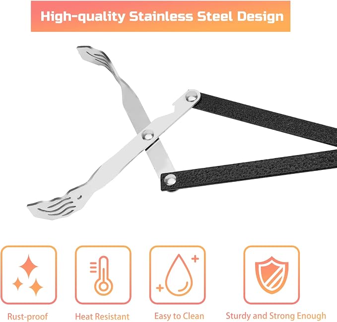Skyflame Extra Long 20-inch Stainless Steel BBQ Grilling Tong, Barbecue Accessory - Grill Tools for Gas and Charcoal Grills, Kitchen, Baking
