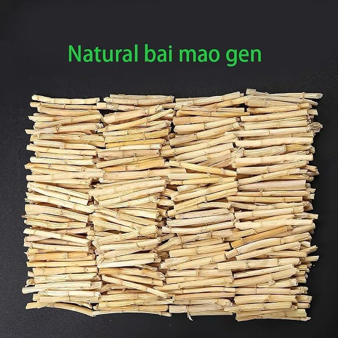 Lalang Grass Rhizome- Pure Natural Chinese Herbal Medicine-Dried Cogon grass root 白茅根3.53oz/100g Used for making soup-Brewing tea-Bai Mao Gen (Cogon grass root)