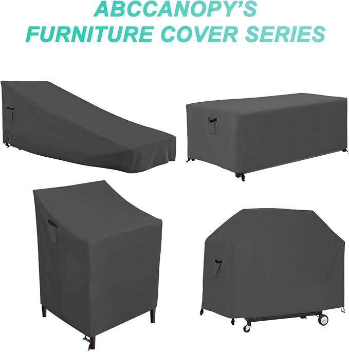 ABCCANOPY Patio Deck Box Cover Waterproof and Dustproof Winter Protection Outdoor Storage Box Cover Universal Furniture Cover 44x28x24 Grey