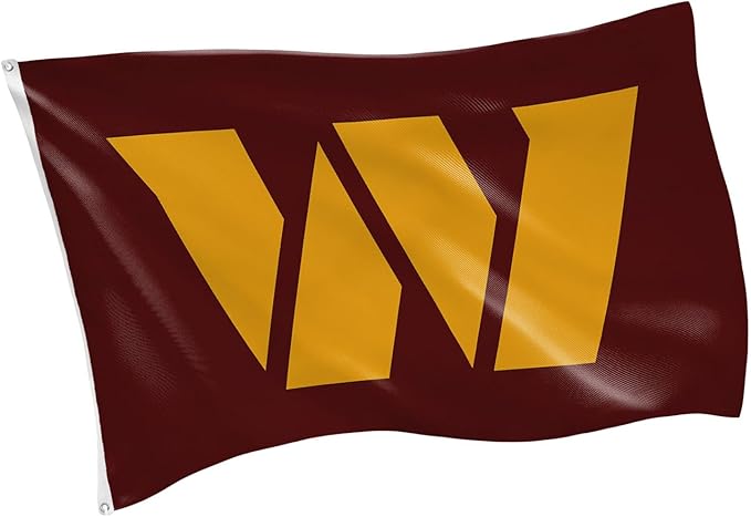 NFL Washington Commanders 3 x 5 Outdoor Durable House Flag with Grommets | Sport Team Flag & Banner | Indoor Wall Decor Flag for Room | Works with Flag Poles for Outside House