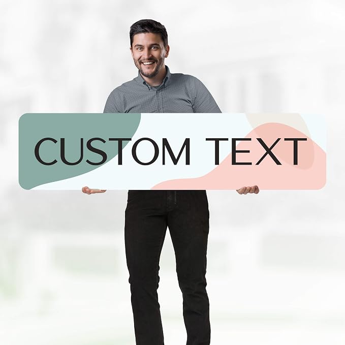 Custom Sign, Custom Street Sign, 11 Font Colors, 13 Font Styles, 4 Hole Options, 22 Sizes, 12x48 Inches, Rust Free DiBound, Fade Resistant, Made in USA by My Sign Center (Minimalist)