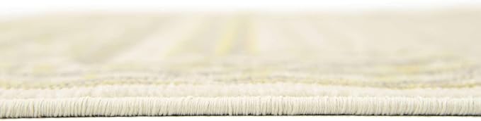 Unique Loom Williamsburg Collection Traditional Border with Dotted Center Area Rug, Rectangular 4' 0" x 6' 0", Beige/Yellow