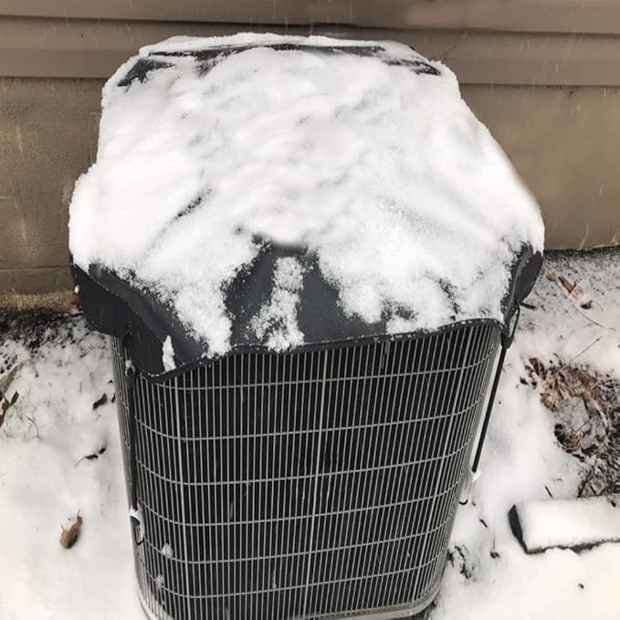 Winter Air Conditioner Covers for Outside Units, Waterproof Central Cover Sturdy Covers Ac Defender, Heavy Duty Top Ac Cover for Outdoor ( Black 40 x 40 inch)