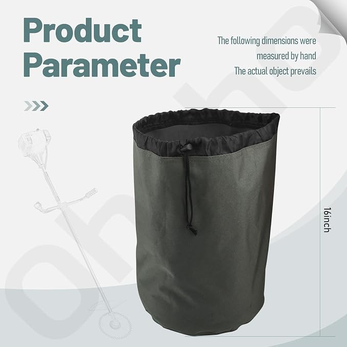 Heavy Duty Waterproof Trimmer Engine Cover - Universal Fit for Weed Eater, Pole Saw, Edger, Brush Cutter & Lawn Care Equipment - Weatherproof 600D Oxford Fabric Protection (Green)