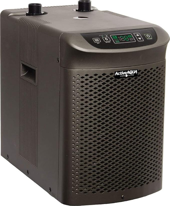 Active Aqua 0.5 HP Water Chiller with Boost | Cold Plunge & Ice Bath Cooler | Rapid Digital Temp Control | Fresh & Salt Water, Hydroponics, Aquariums | 90–172 Gal (1 HP)