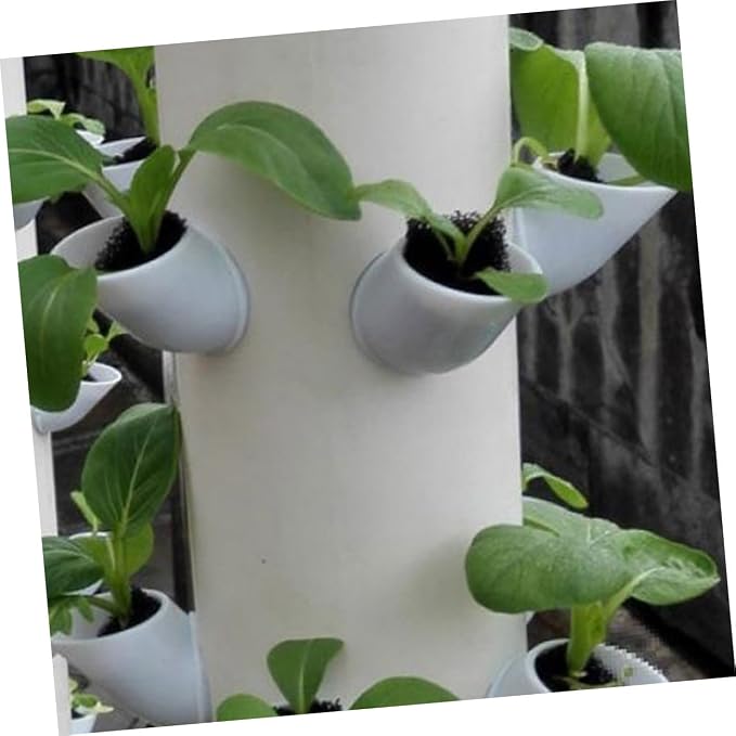 12Pcs Hydroponic Planting Cups Vertical Soilless Culture Tubes for Indoor Balcony Vegetable Gardening Window Farming System 2.83X1.49X1.49In
