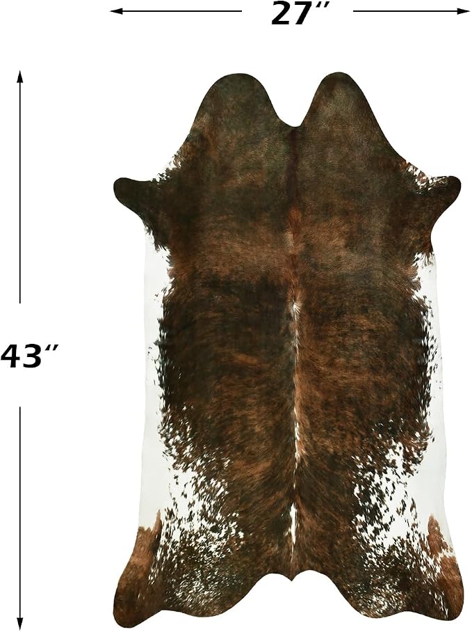 BENRON Small Faux Cowhide Rug, Cow Print Rug for Kitchen Hallyway 2.3x3.6ft | Western cow hide rug for Home Decor, Washable Rugs with Irregular Animal Skins and Hides, Non Slip, Olive Green