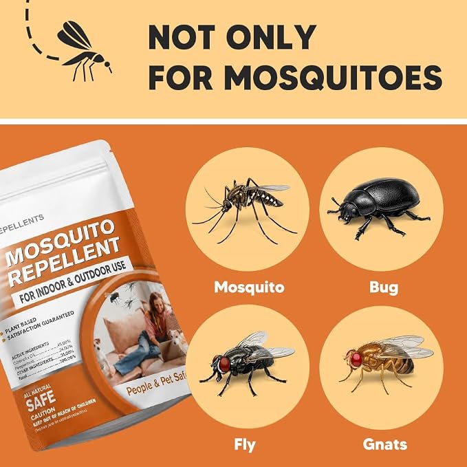 SCFKAOF Mosquito Repellent Outdoor Patio, Mosquito Deterrent for Yard, Indoor Mosquito Repellent Balls, Mosquito Repeller for Patio, Keep Mosquito Away, Covers 120 Sq. Ft, 60 Days Protection-8 Packs