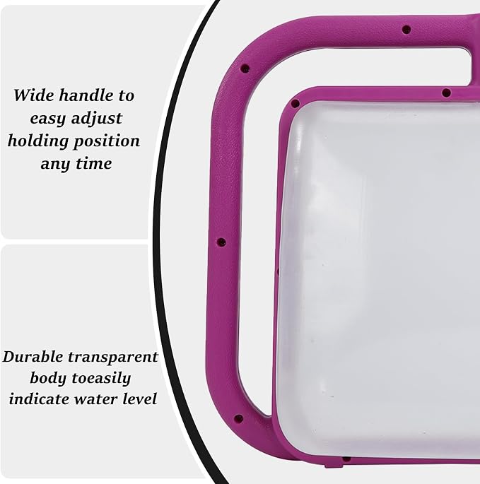 6L-Purple Foldable Watering Can with Rotating Nozzle & Long Spout for Plants, Indoor Outdoor Gardening, Clear Plastic