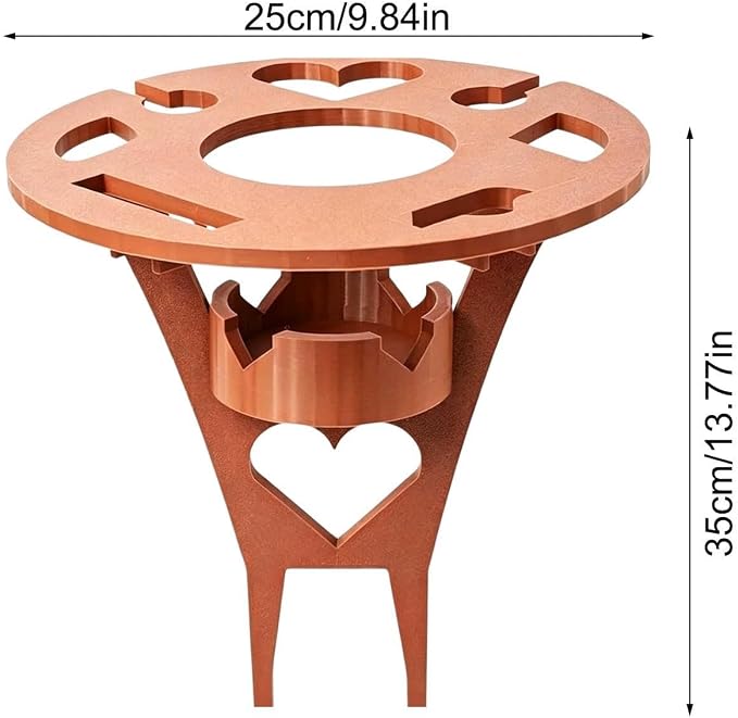 Foldable Wine Table Outdoor, Portable Mini Wooden Picnic Table Wine Glass Holder for Beach BBQ Camping Yard Lawn Party