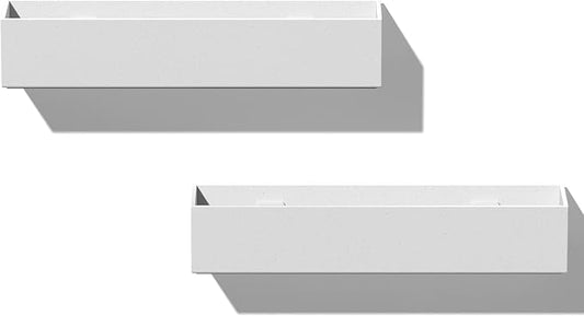 Veradek Forma Series Trough Hanging Planter - Rectangular Planter for Window Sill/Wall Decor | Made from Plastic-Stone Material | Modern Décor for Succulents, Indoor Small Plants