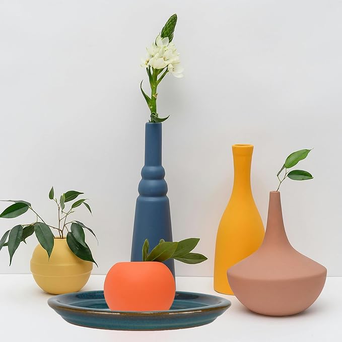 W&W Ceramic Plant Saucer - Plant Trays for Indoor Pots (Teal, 10 inches, 2 Packs)